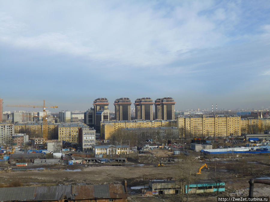 Панорама Московского района С-Петербурга с крыши водонапорной башни Санкт-Петербург, Россия