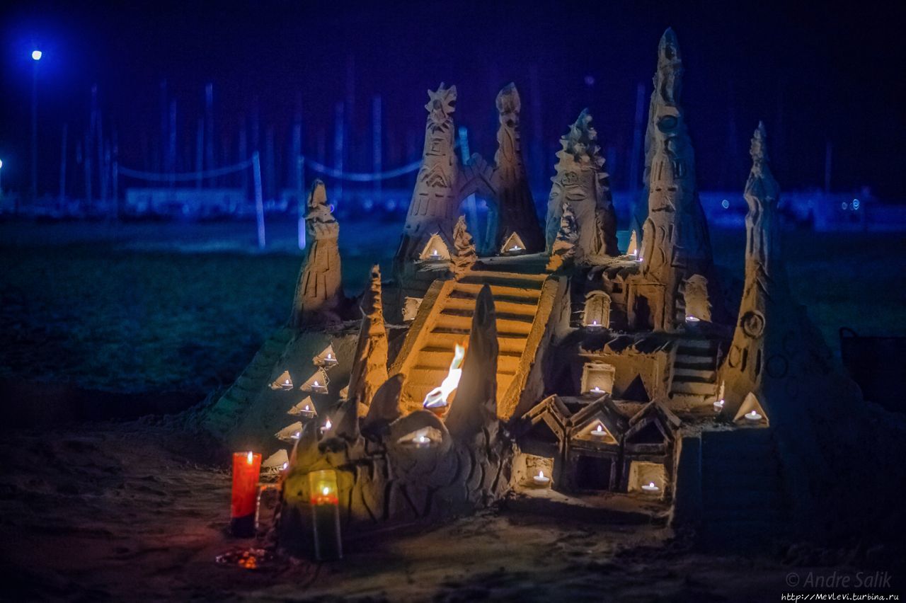 Вечер. Ситжес. Прибой Ситжес, Испания