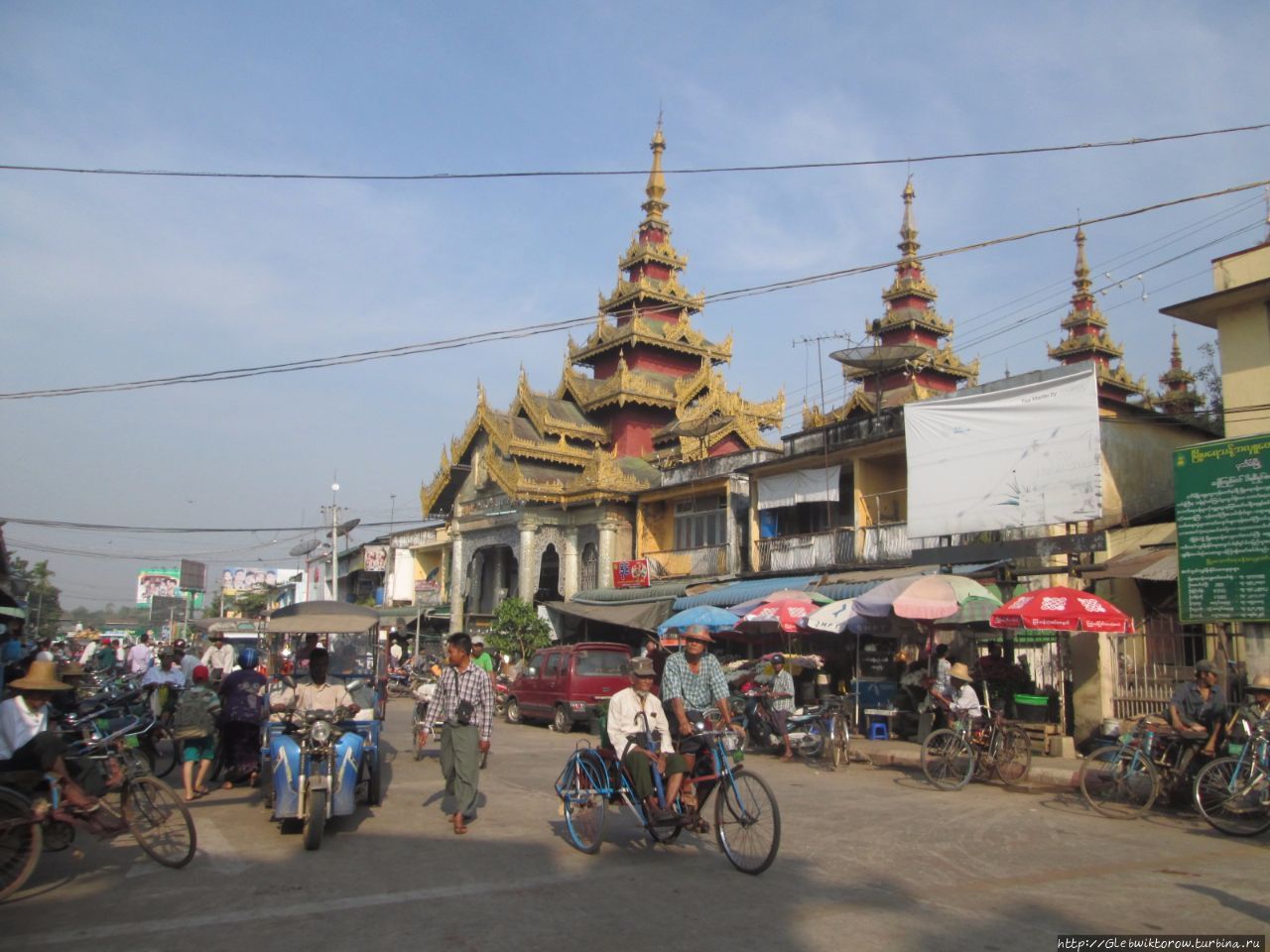 Патейн утром — от центра до окраины Патейн, Мьянма