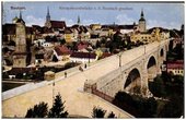 100 лет назад (во время выпуска открытки) мост назывался Кронпринценбрюкке, ныне — мост Мира. Мост соединяет новый и старый город.