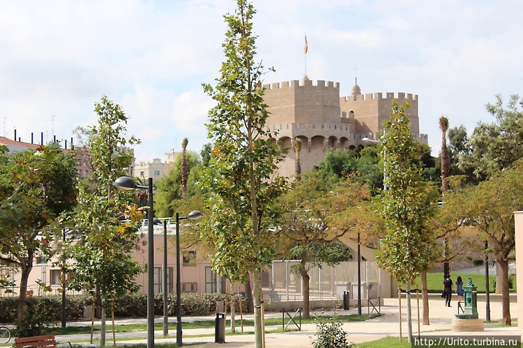 сады в районе башен Serra