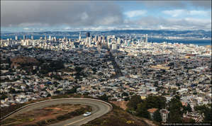 Фрагмент панорамы Сан-Франциско со смотровой площадки 