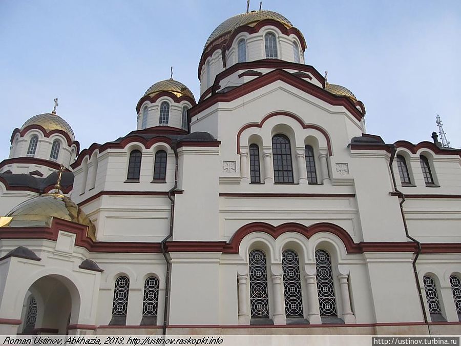вид на главный храм монастыря (узнаваемый) Новый Афон, Абхазия