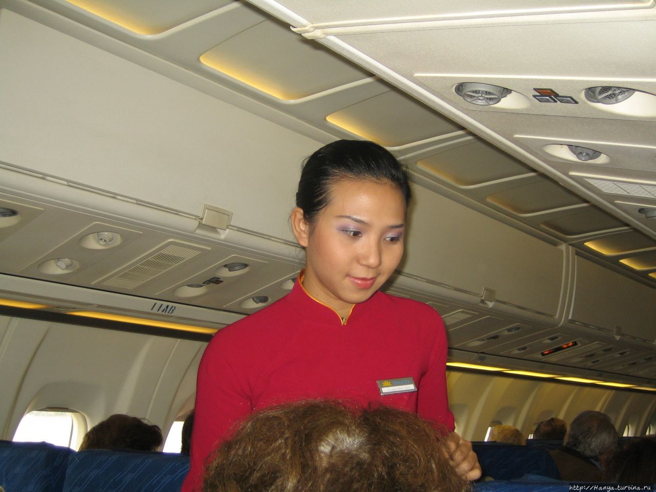 На борту самолета, рейс Дананг – Нячанг Нячанг, Вьетнам