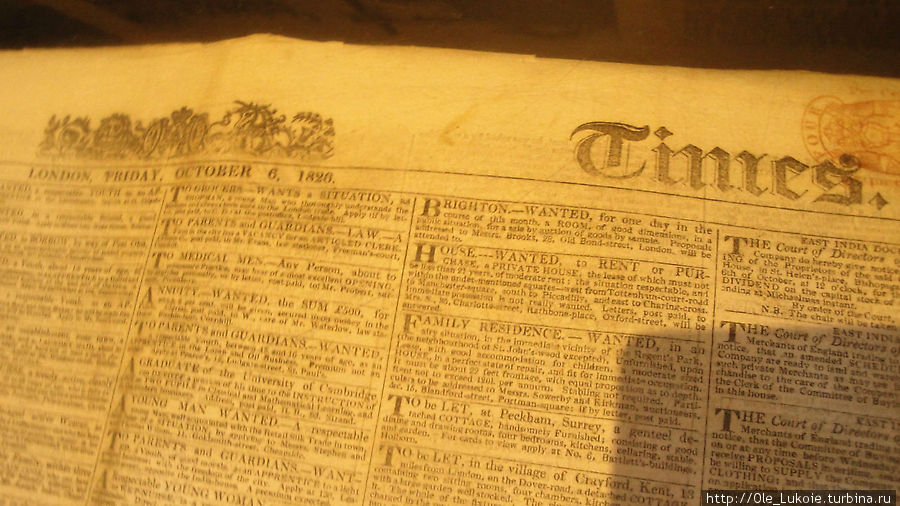 Times 1826 г. Лондон, Великобритания