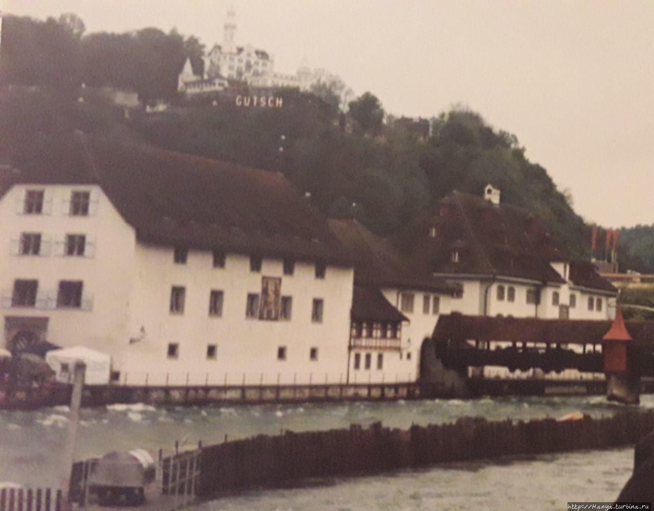 Люцерн. Вид на мост Шпроербрюкке Швейцария