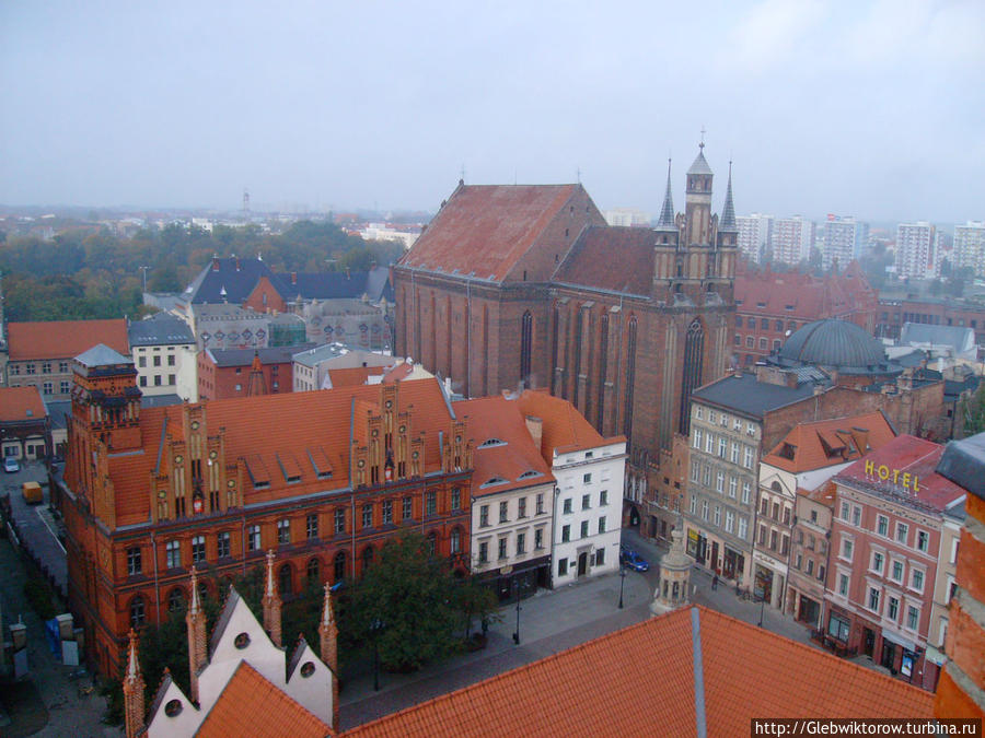 Виды Торуни с ратуши Торунь, Польша