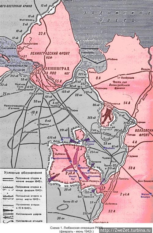 Любанская наступательная операция карта