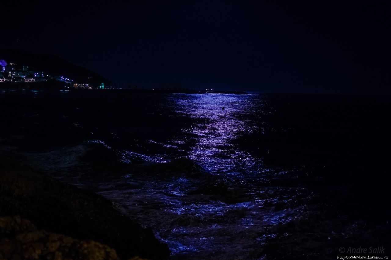 Вечер. Ситжес. Прибой Ситжес, Испания