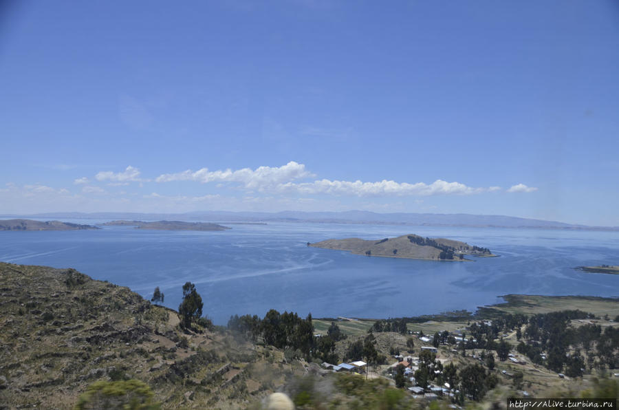 Вид на озеро Титикаку Перу