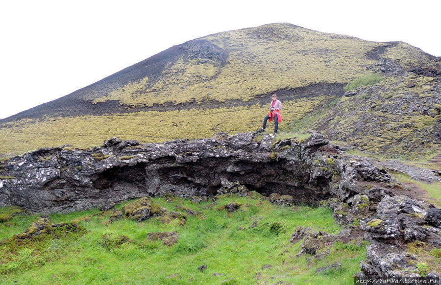 Внизу много безымянных маленьких кратеров, использовавшихся ранее исландцами как загоны для овец Рейкьявик, Исландия