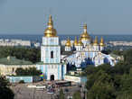Вид на Михайловский собор с 2 яруса Колокольни