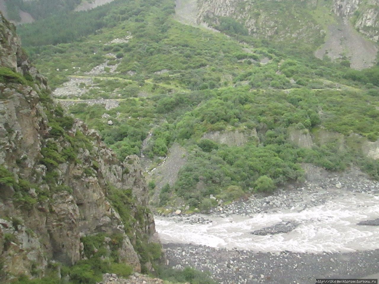 Пешком до Степанцминды от КПП 