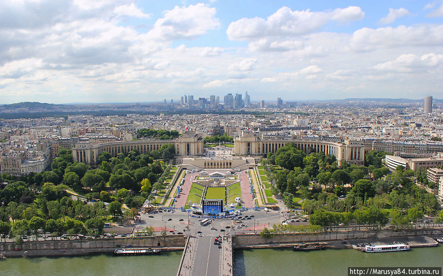 Виды с Эйфелевой башни Париж, Франция