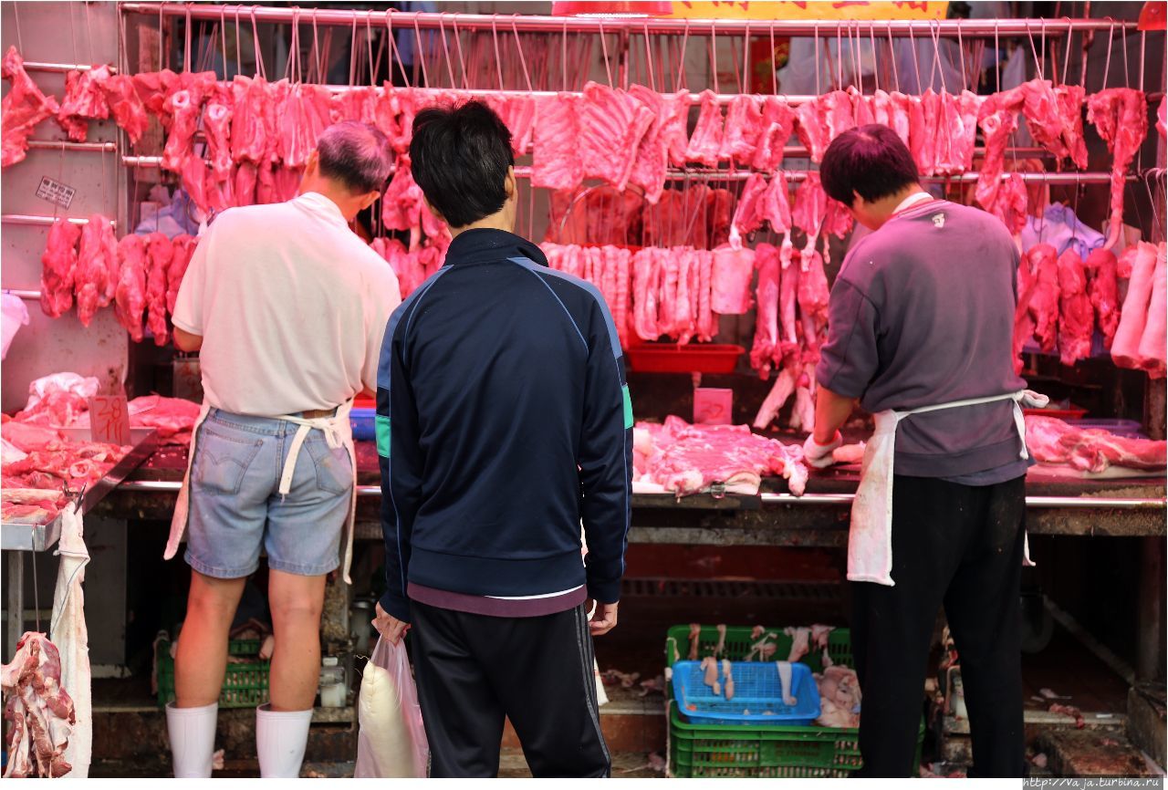 Один день из жизни одного из рынков Гонконга Гонконг