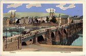 На открытке 100-летней давности: мост Балдуинсбрюкке через Мозель и старая Резиденция трирского архиепископа (слева)