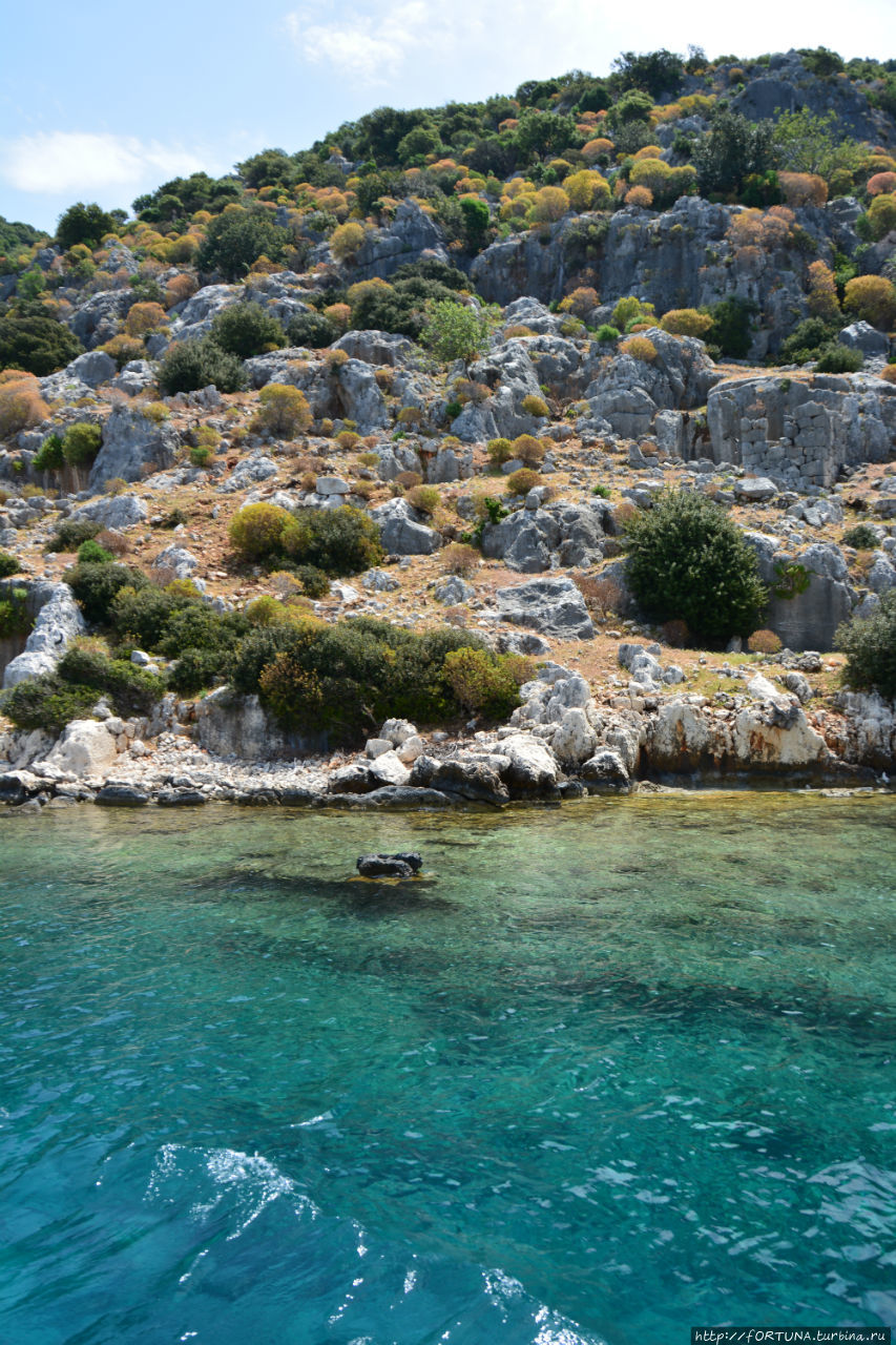 Морская прогулка к острову Кекова Остров Кекова, Турция