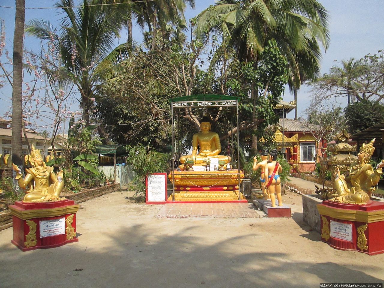 Посещение монастыря Чаунг-Та, Мьянма