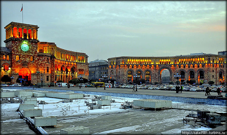 Площадь Республики зимой