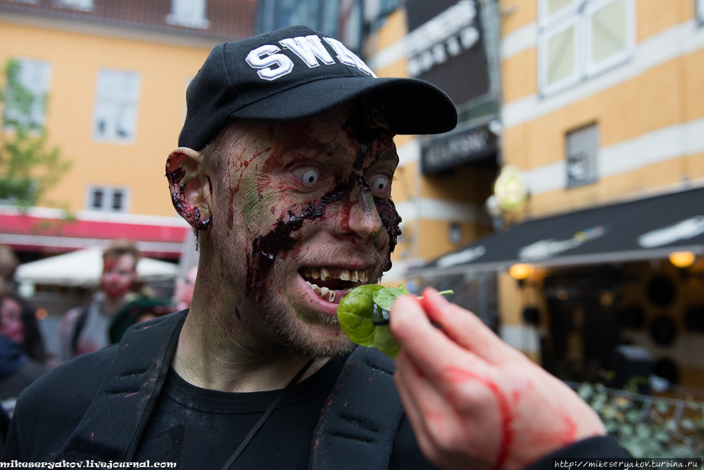 Ползущие зомби Копенгагена Копенгаген, Дания