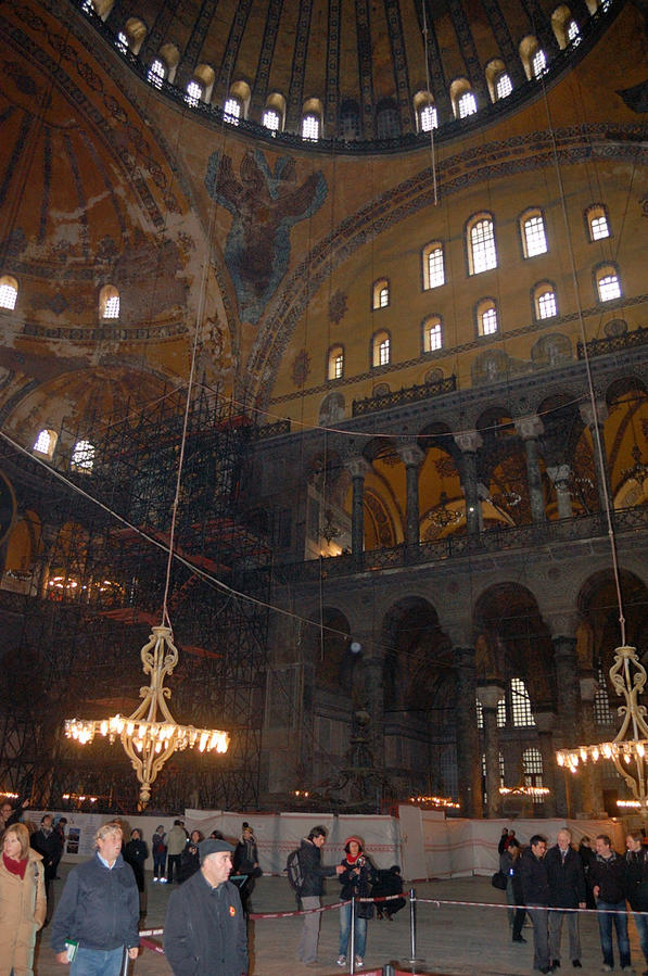 Внутри Святой Софии Стамбул, Турция