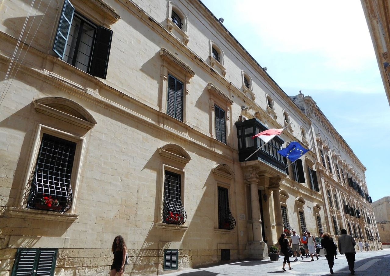 Архитектурный стиль Valletta- улица Merchants street Валлетта, Мальта