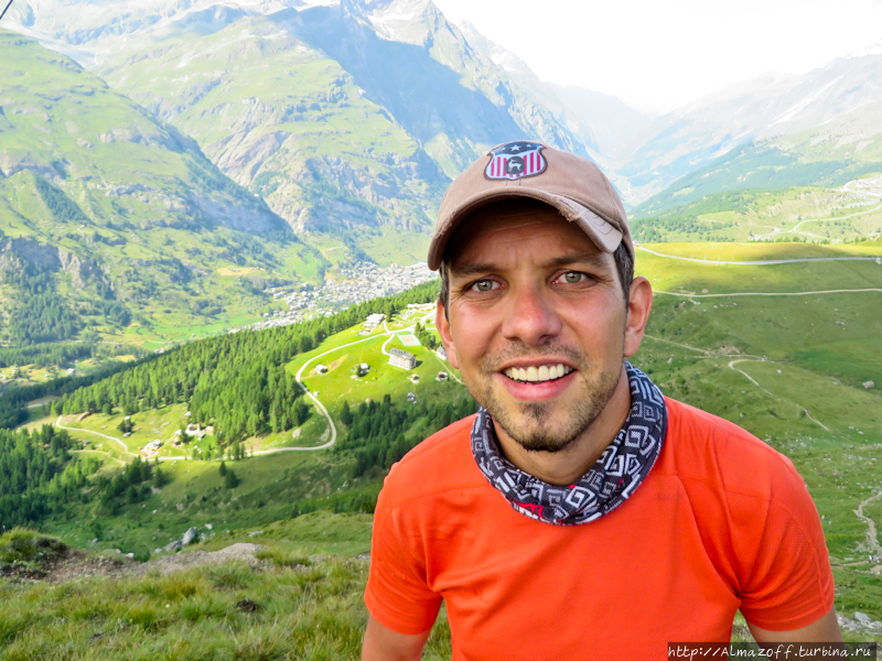 горный гид Андрей Алмазов в Альпах Церматт, Швейцария