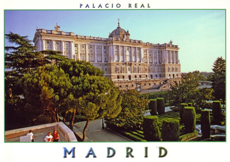 Королевский дворец. Открытка Мадрид, Испания