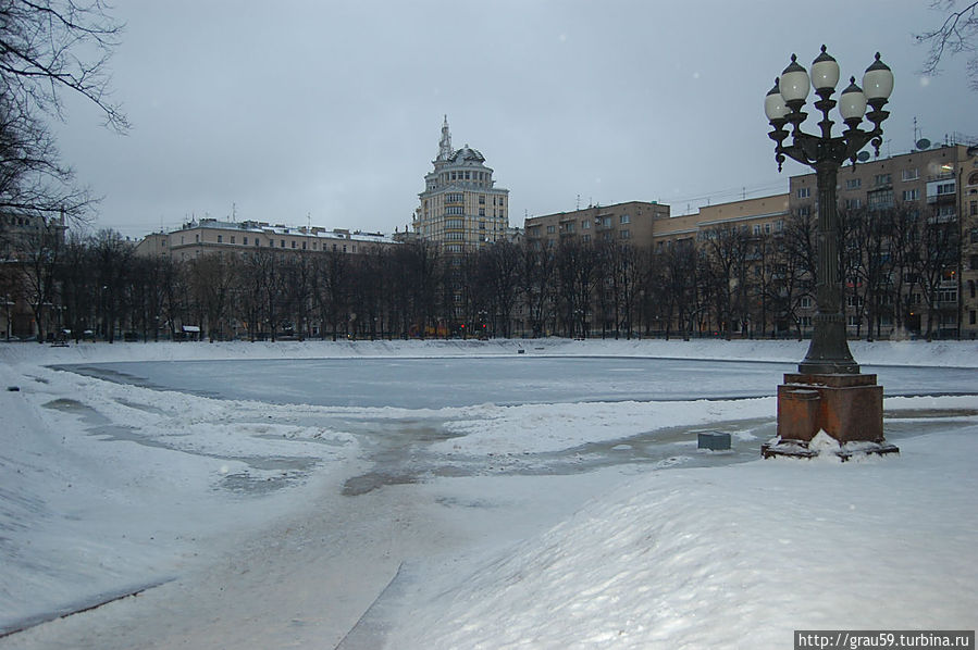 Зимой вокруг Патриарших прудов Москва, Россия