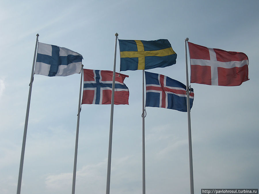 Скандинавские флаги можно увидеть везде Хельсингборг, Швеция