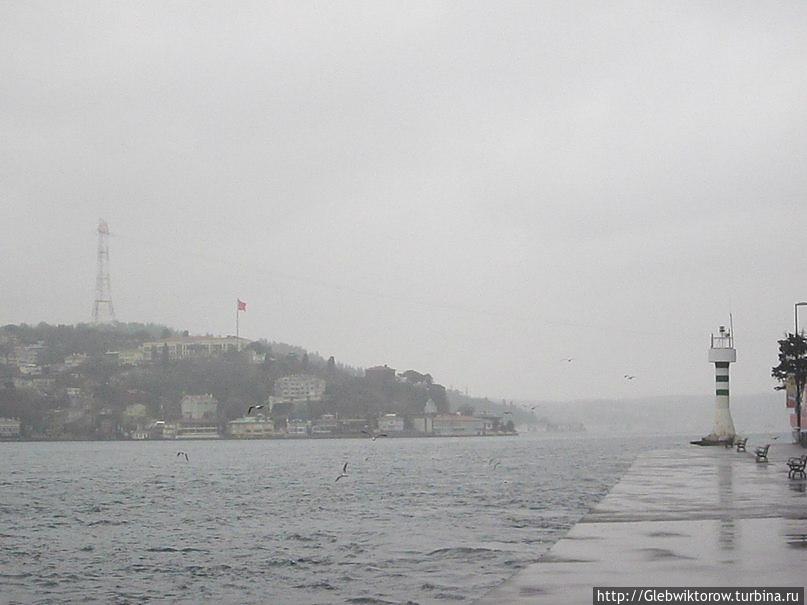Прогулка по крепости Румели Хисары в дождливую погоду Стамбул, Турция