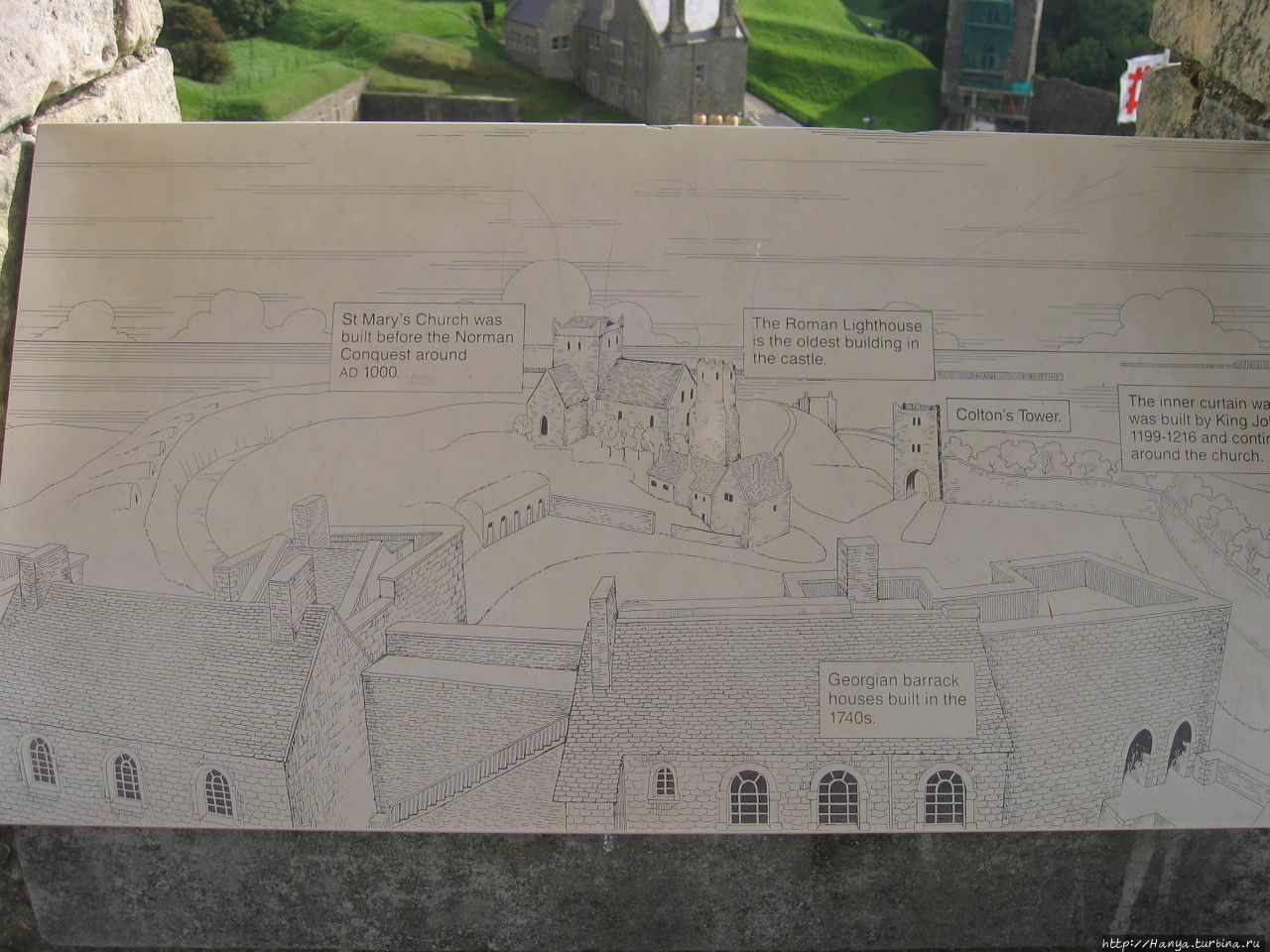Схема Дуврского замка Дувр, Великобритания