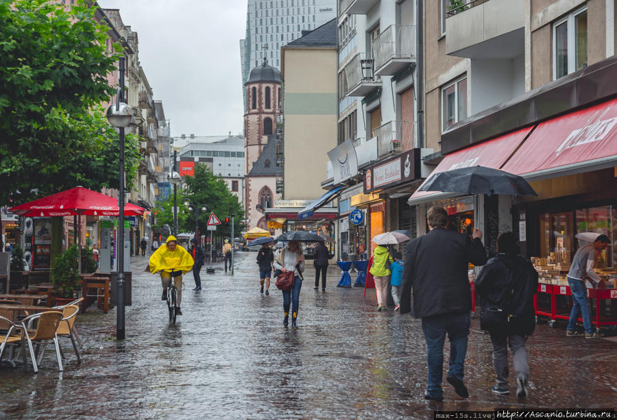 Дождливый, но приятный Франкфурт Франкфурт-на-Майне, Германия