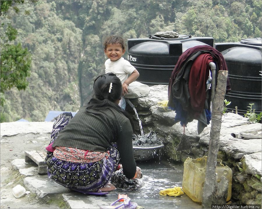 По непальским меркам в семье должно быть 4-5 детей Национальный парк Аннапурны, Непал