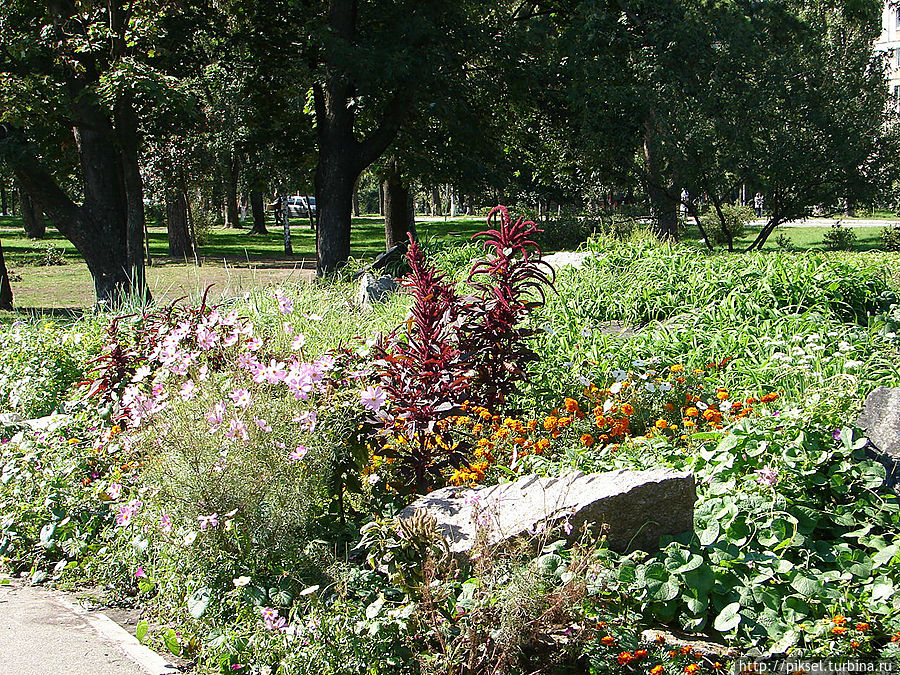 Цветочная горка  —  непременный атрибут японских садов. Ближним планом Киев, Украина