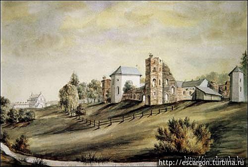 Гольшанский замок. Художник Н. Орда. Юго-восточная и юго-западные части замка. 1876