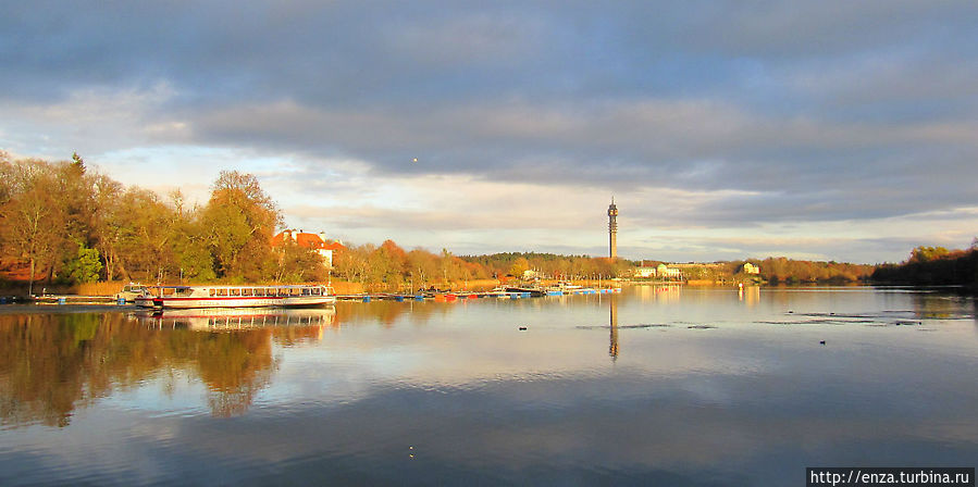 Ноябрьский день на острове Юргорден Стокгольм, Швеция