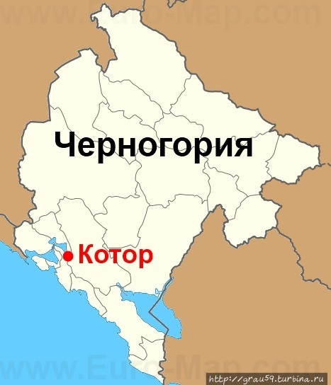 Карта котор черногория