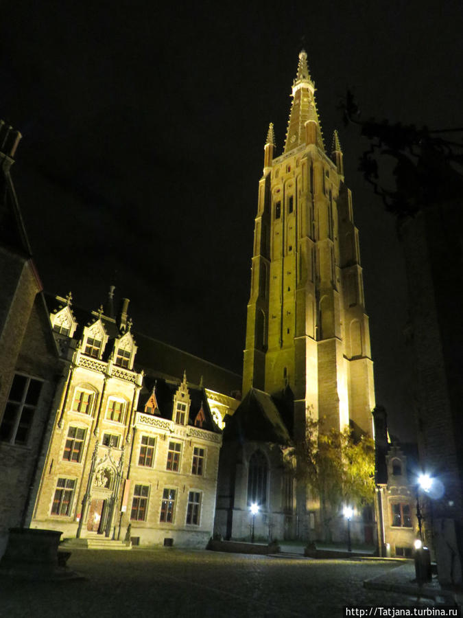 Таинственные улочки ночного Брюгге Брюгге, Бельгия