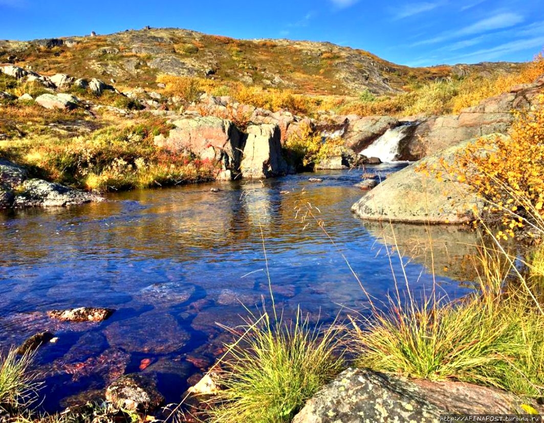 Батарейский водопад Териберка, Россия