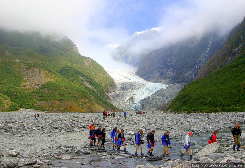 Возвращение с ледника Франц Иосиф Крайстчерч, Новая Зеландия