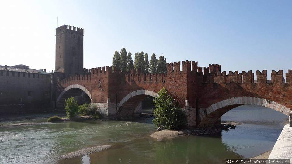 Маршрут ponte Scaligero -porta Borsari (Verona) Верона, Италия