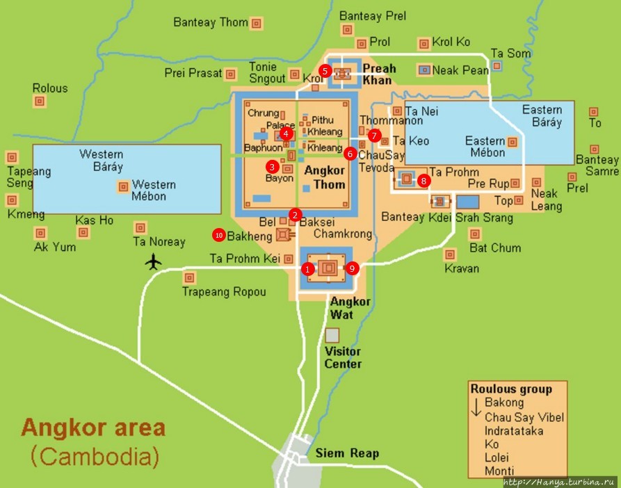 Схема Ангкор Тома. Фото из интеренета