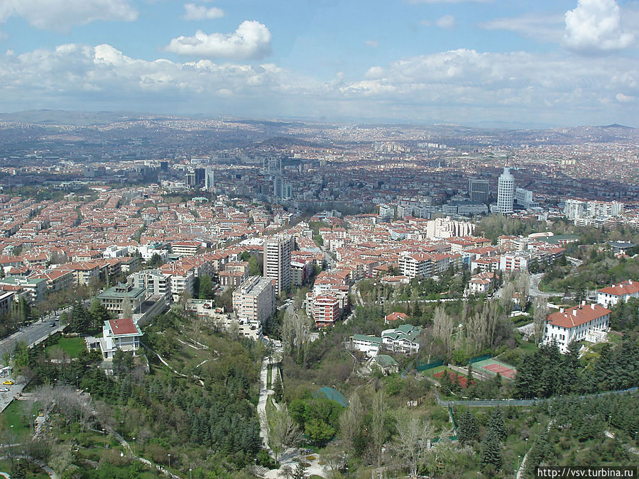 Виды Анкары с телевизионной башни. Апрель 2012г. Анкара, Турция