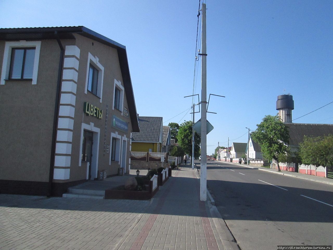 Прогулка от автостанции к центральной площади Глубокое, Беларусь