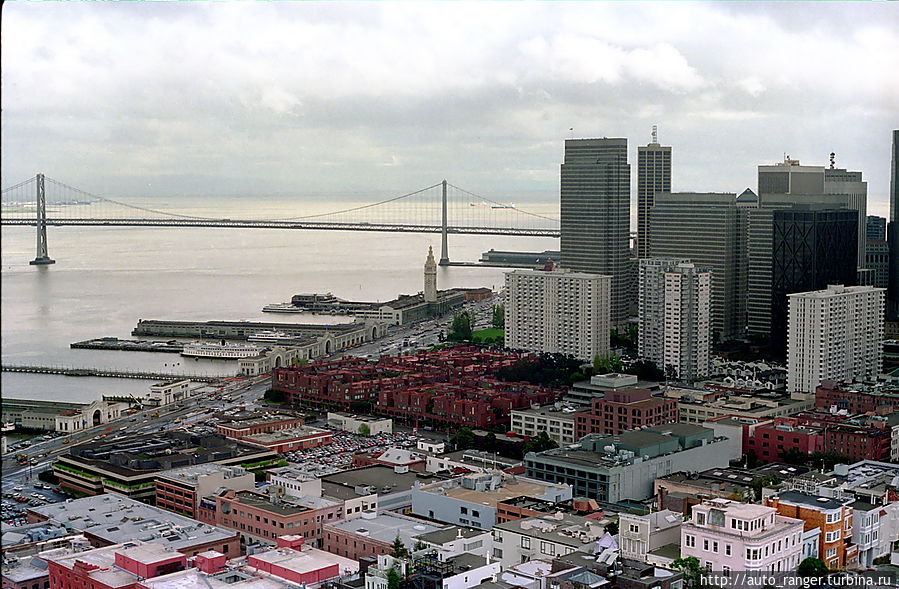 Вид на город с башни Коит Сан-Франциско, CША
