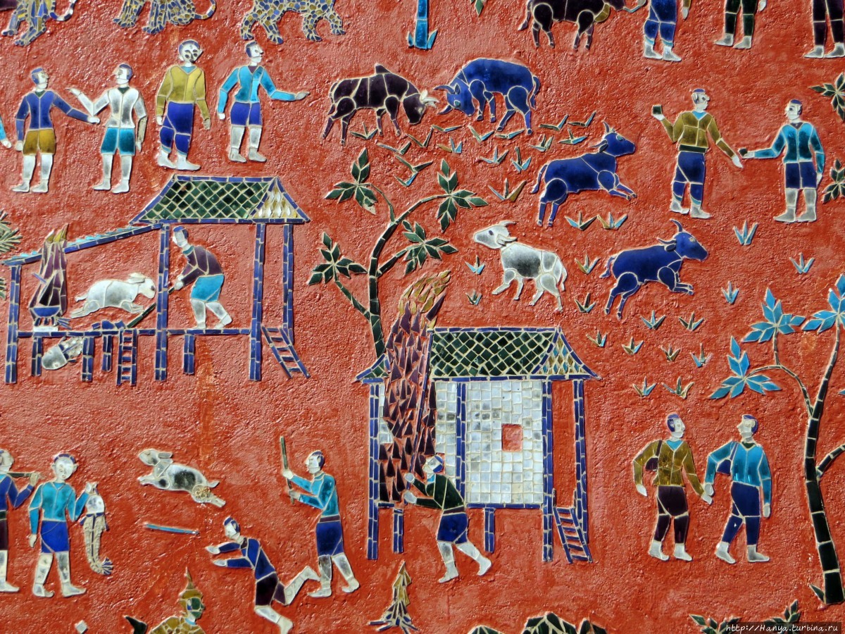 Интерьерные украшения стен храмового комплекса Ват Сене Сук Харам. Фото из интернета