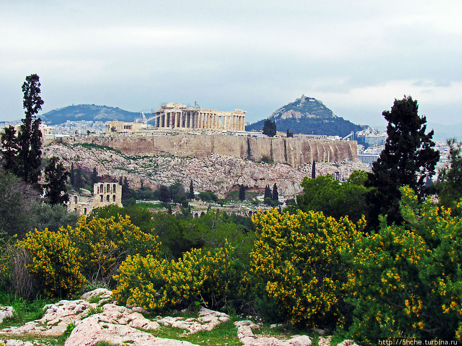 Чудный вид на Акрополь Афины, Греция