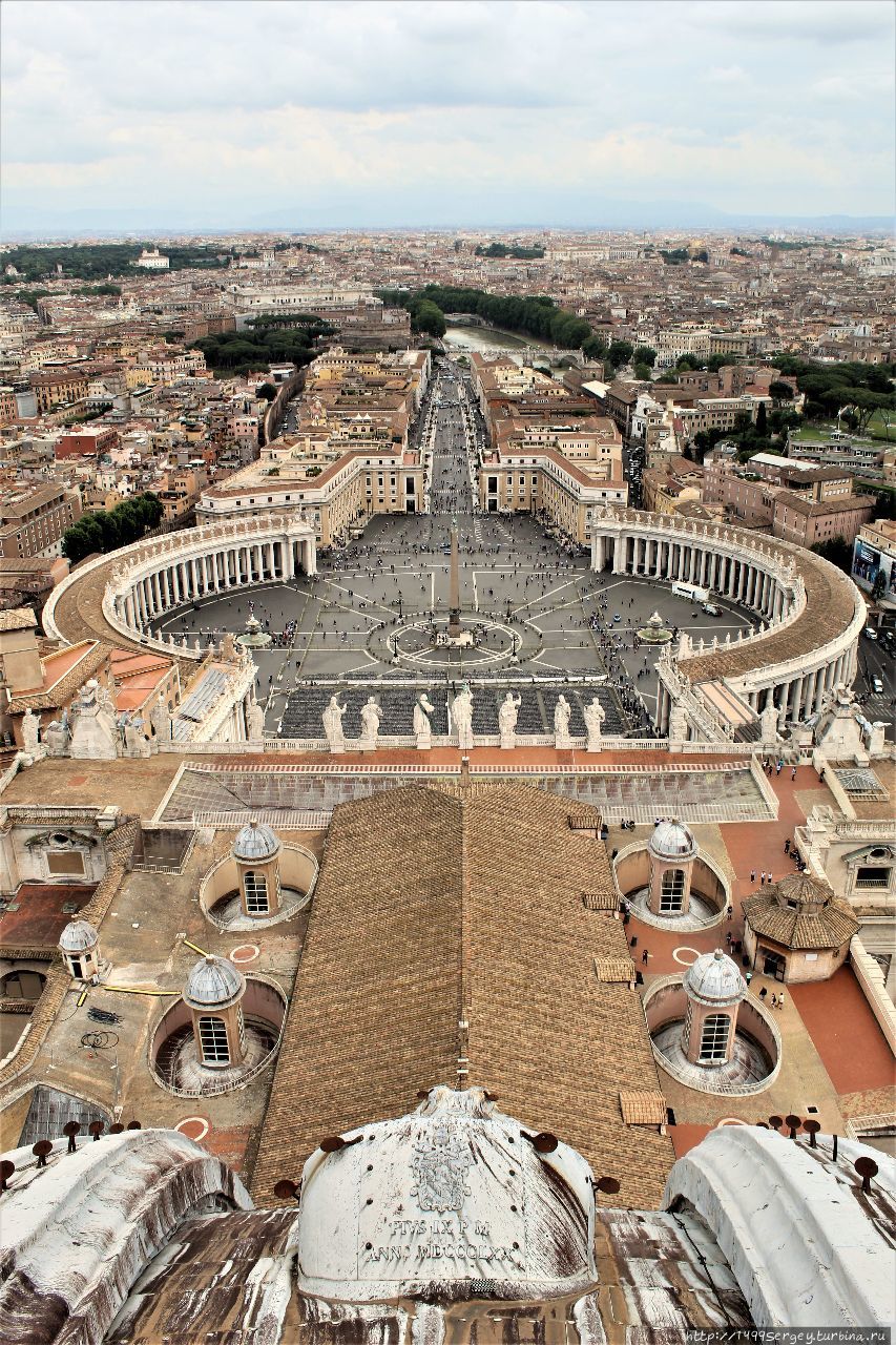 Купол собора Св. Петра. Увидеть Рим с высоты птичьего полёта
