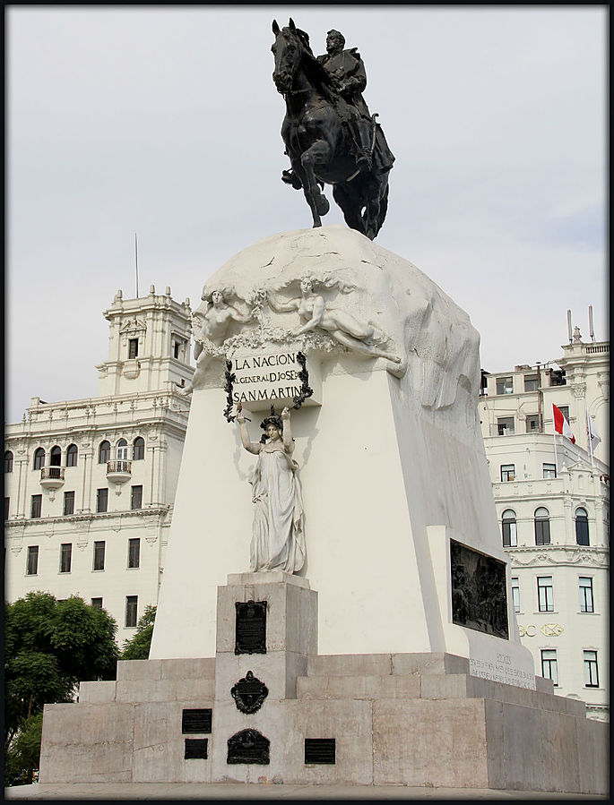 Хосе де Сан-Мартин (25 февраля 1778 — 17 августа 1850) — один из руководителей Войны за независимость испанских колоний в Латинской Америке 1810—1826, национальный герой Аргентины. Возглавлял первое правительство Перу.
г.Лима (Перу)